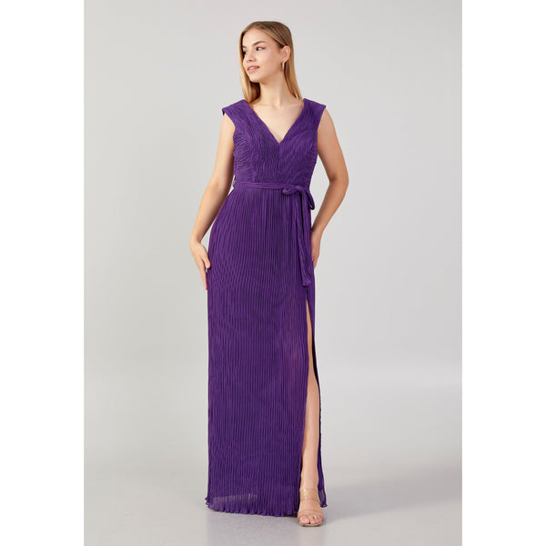 Robe violette longue Violeta