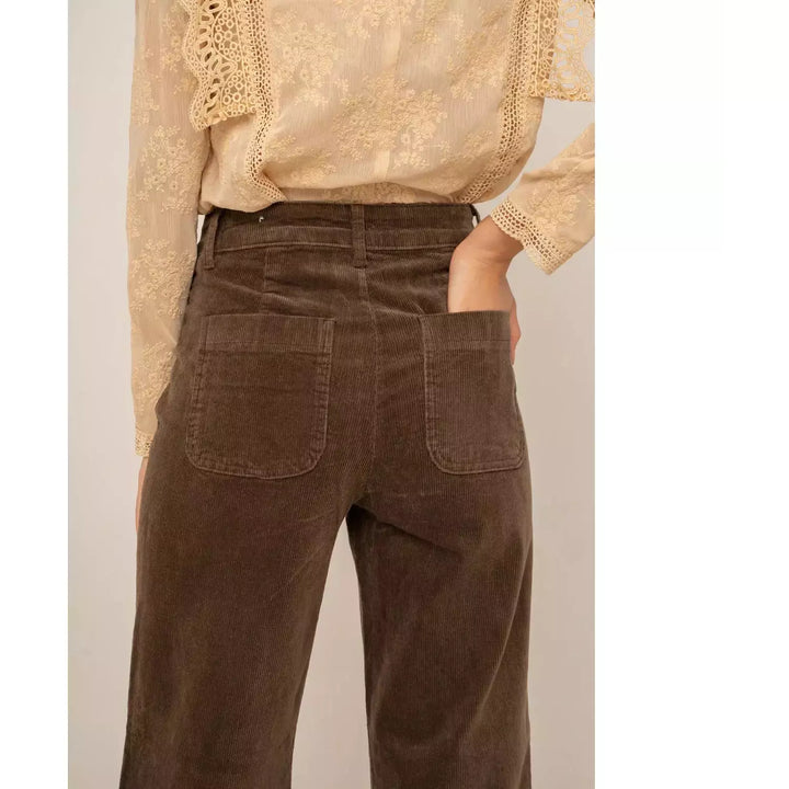 Pantalon bootcut marron